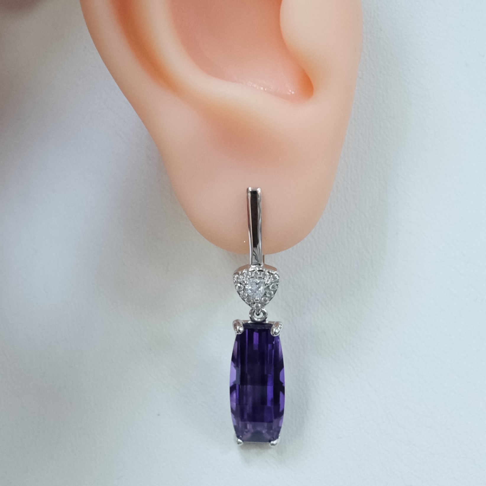 Серебряные серьги с аметистами